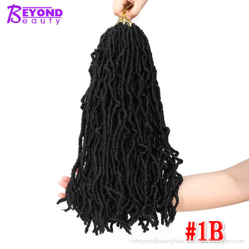 Faux Locs Crochet Hair Crochet Wavy Hair Pre Looped Dreadlocks Natural Goddess Crochet Hair Curly African Roots Braid